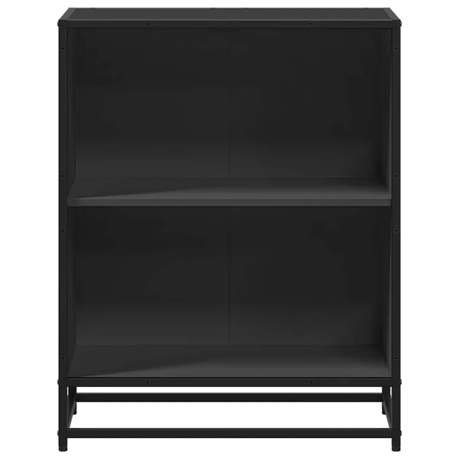 Bibliothèque noir 60x35x76 cm bois d'ingénierie - 4