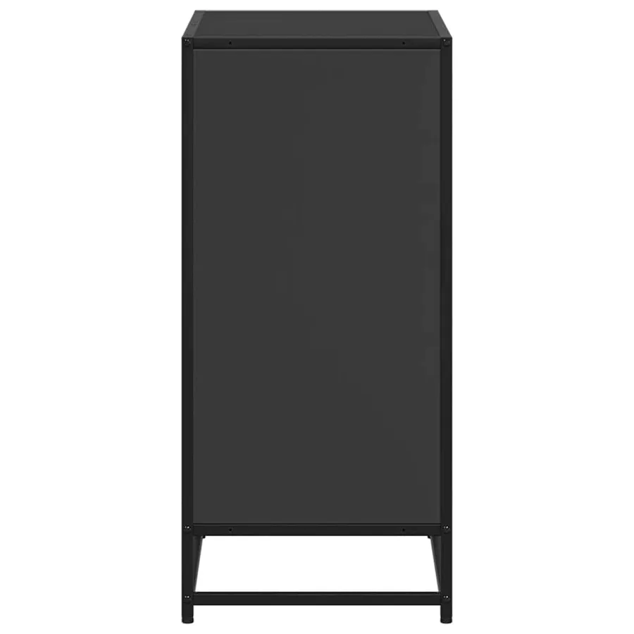 Bibliothèque noir 60x35x76 cm bois d'ingénierie - 5