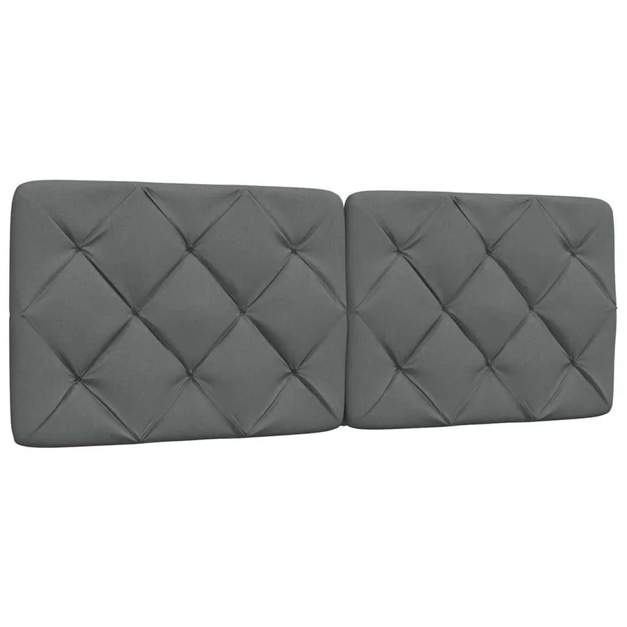 Cadre de lit sans matelas gris foncé 140x200 cm tissu - 7