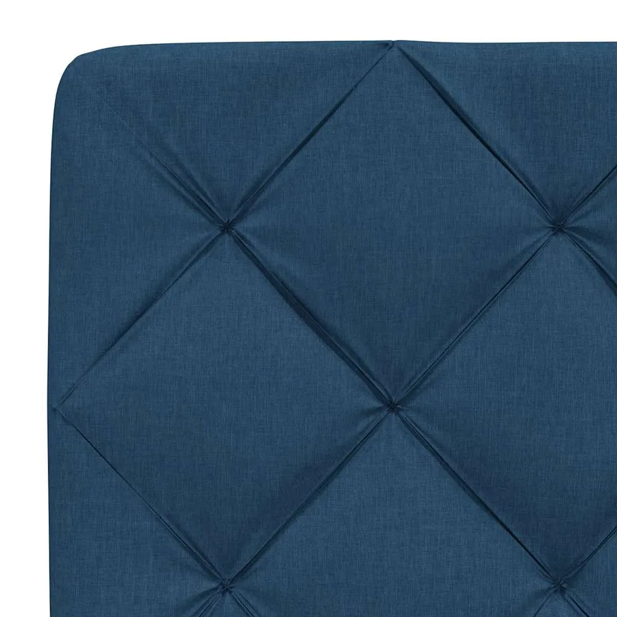 Lit avec matelas bleu 140x200 cm tissu - 11