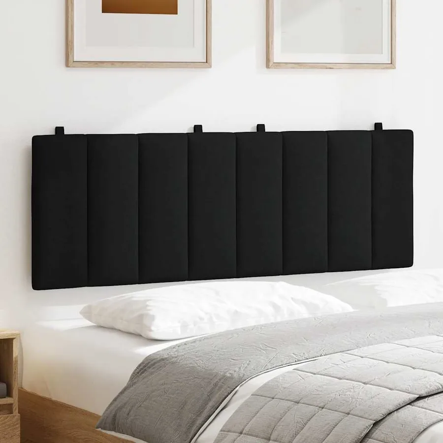 Coussin de tête de lit Hanko noir 120 cm tissu - 3