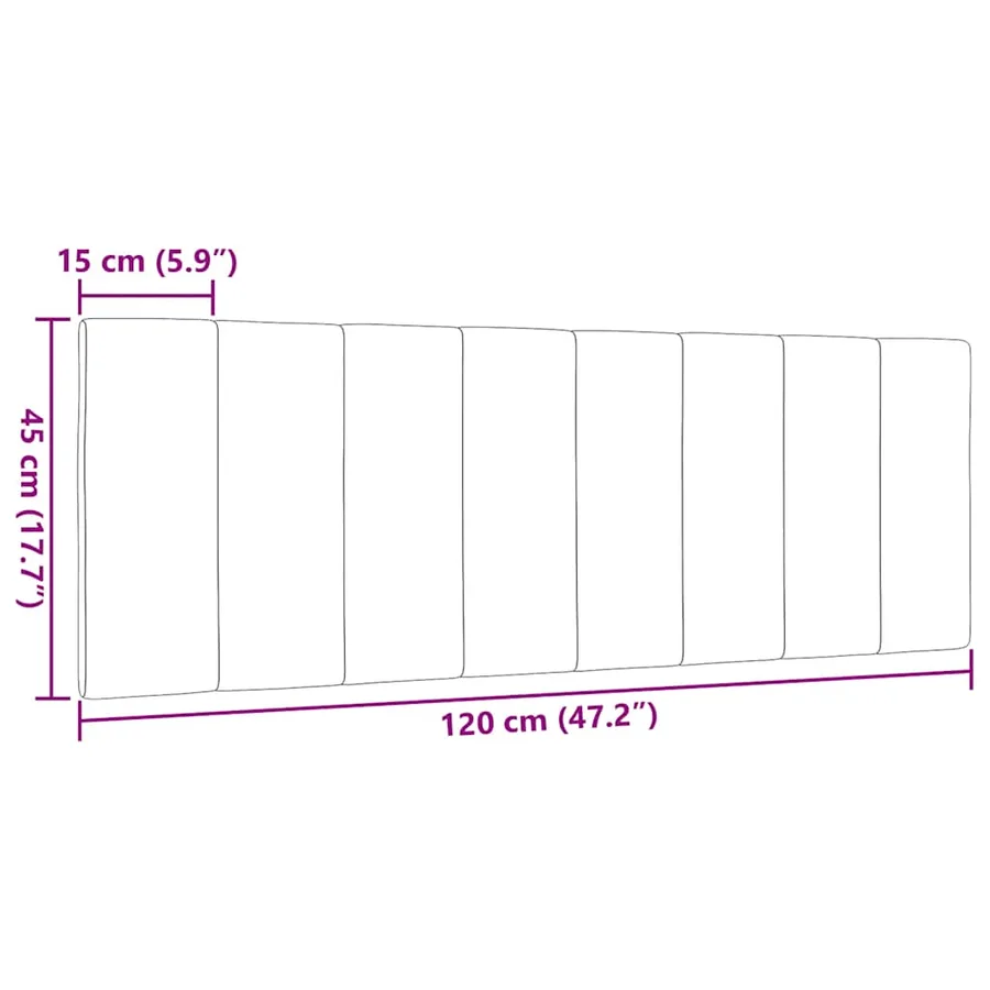 Coussin de tête de lit Hanko noir 120 cm tissu - 9