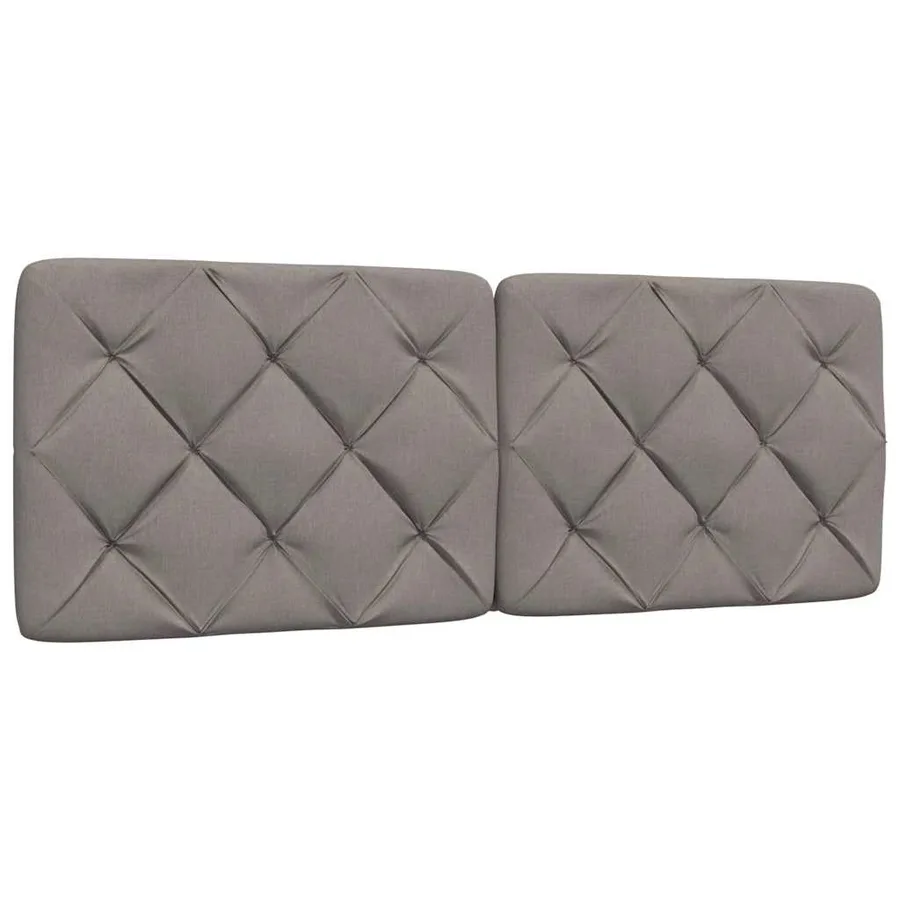 Lit avec matelas taupe 140x200 cm tissu - 9
