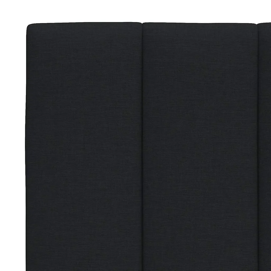 Lit avec matelas Hanko noir 120x200 cm tissu - 11