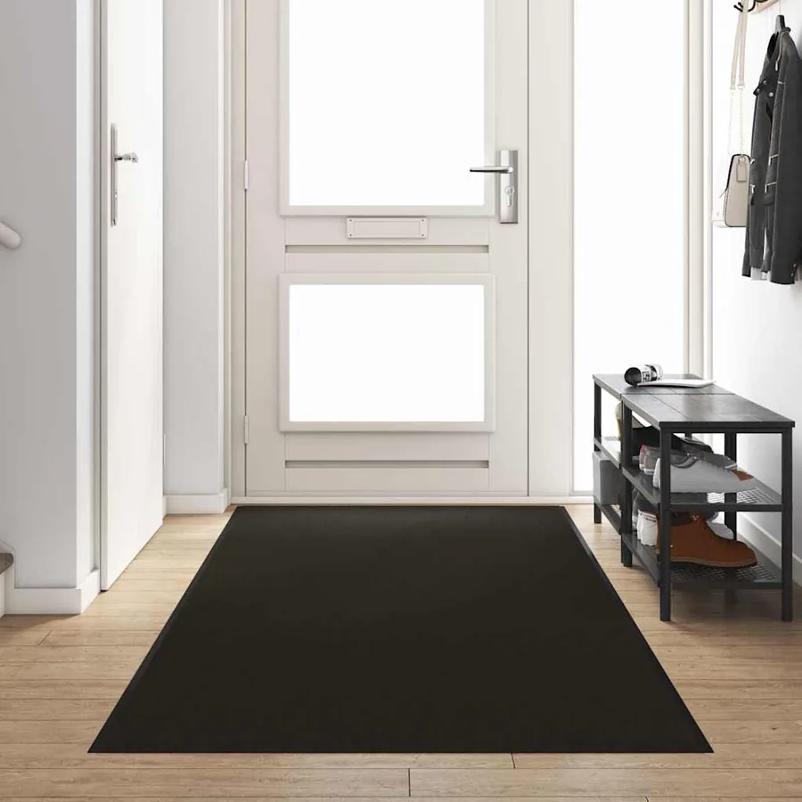 Tapis d'entrée Noir 120 x 350 cm 100% Polyamide