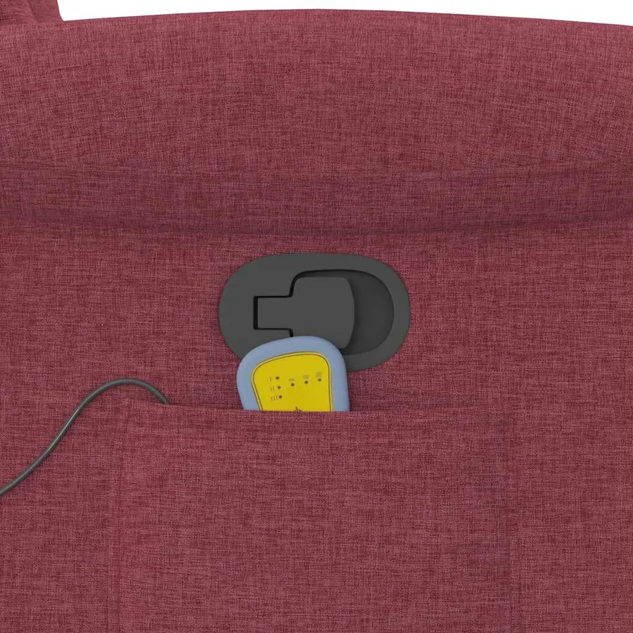 Fauteuil de massage inclinable Rouge bordeaux Tissu - 11