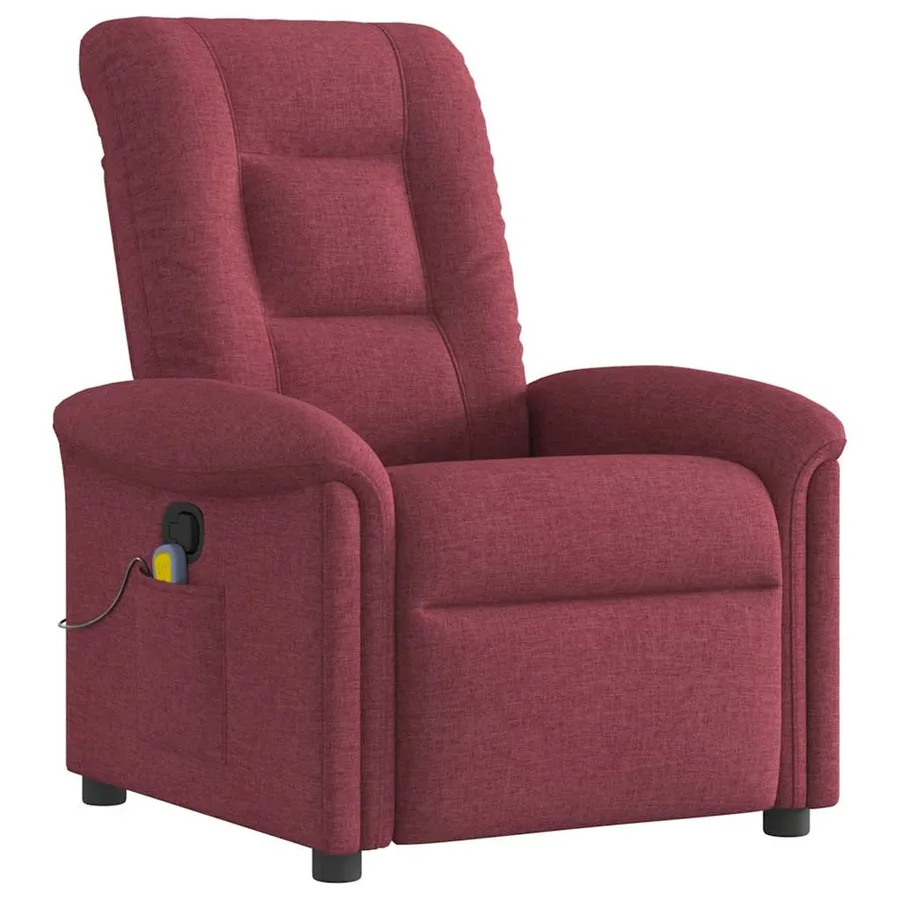 Fauteuil de massage inclinable Rouge bordeaux Tissu - 2