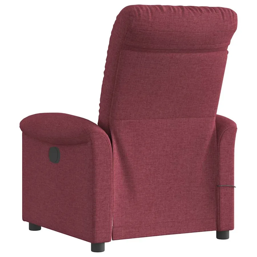 Fauteuil de massage inclinable Rouge bordeaux Tissu - 5