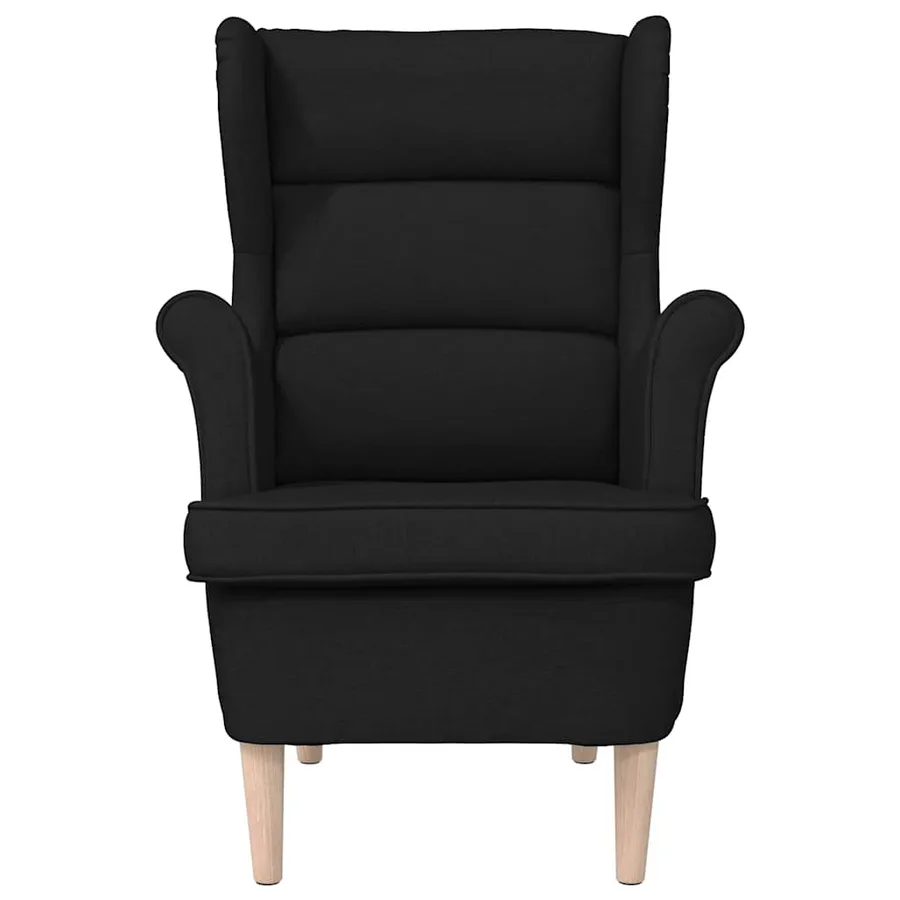 Fauteuil noir 74x84x100 cm tissu - 4
