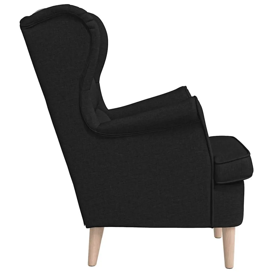 Fauteuil noir 74x84x100 cm tissu - 5