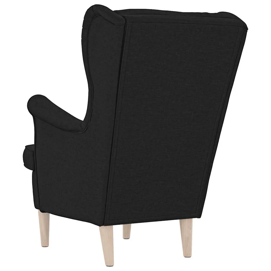 Fauteuil noir 74x84x100 cm tissu - 6