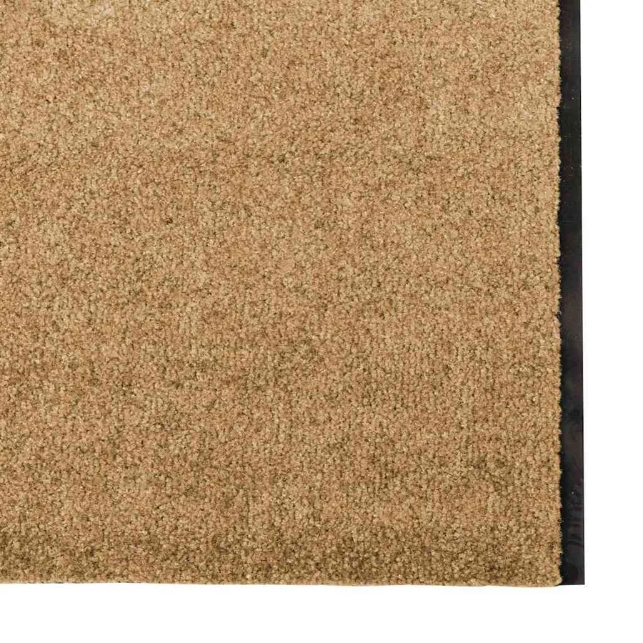 Tapis d'entrée Crème et noir 120 x 350 cm Polyamide et PVC - 4