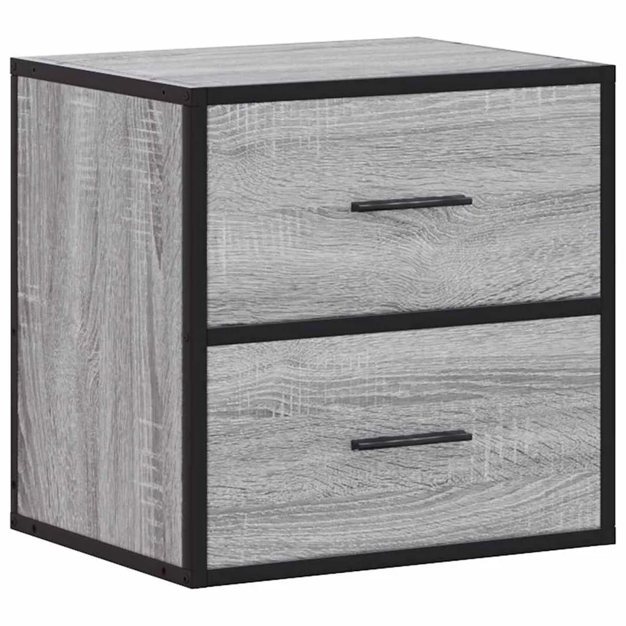 Tables de chevet murales 2 pcs sonoma gris 40x31x39,5 cm - 6