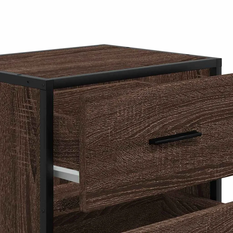 Tables de chevet murales 2 pcs chêne marron 40x31x39,5 cm - 11