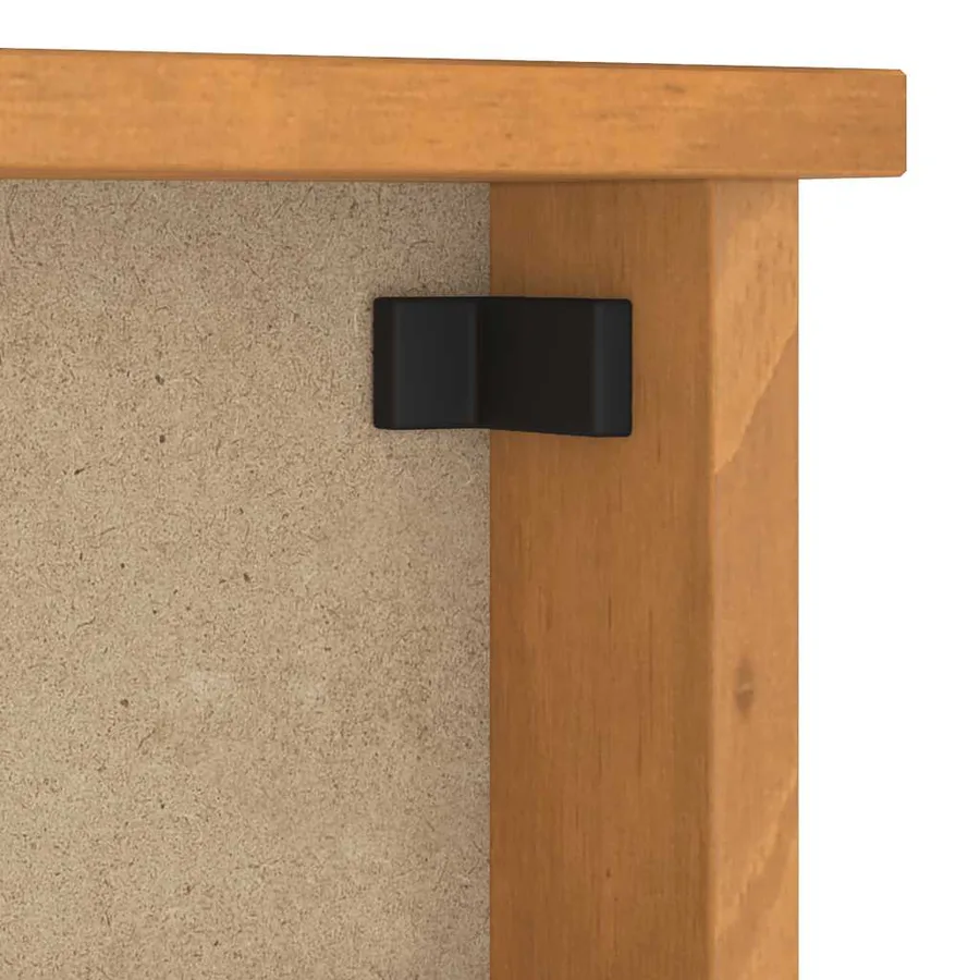 Porte-manteau mural SANDNES 87x12x35 cm bois massif pin - 8