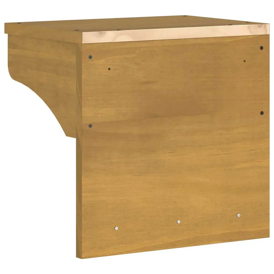 Porte-manteau mural SANDNES 43x30x42 cm bois massif pin - 7
