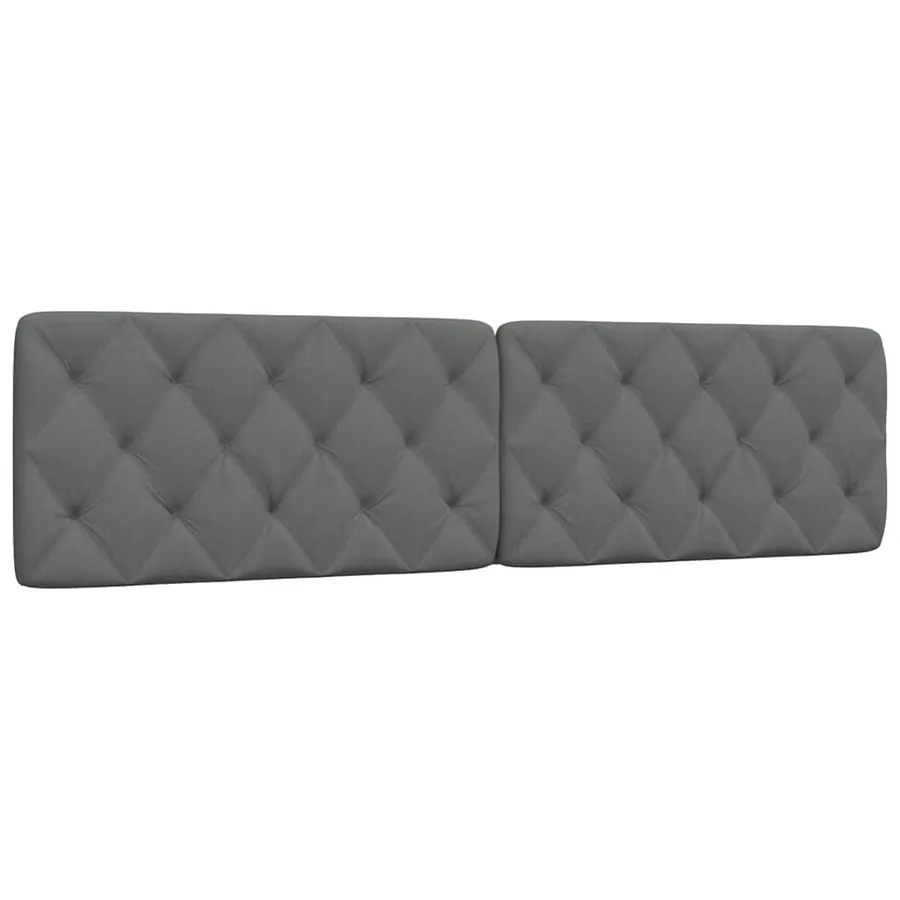 Coussin de tête de lit gris foncé 200 cm tissu