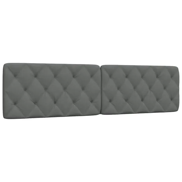 Coussin de tête de lit gris foncé 200 cm tissu