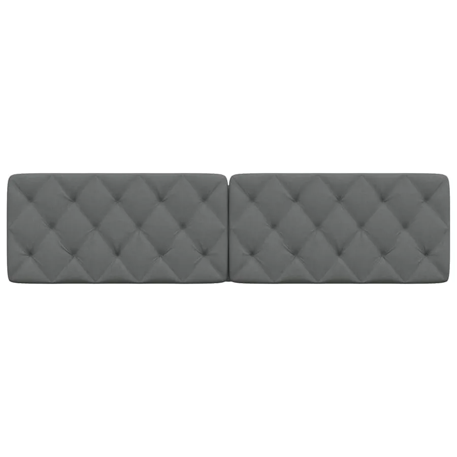 Coussin de tête de lit gris foncé 200 cm tissu - 4