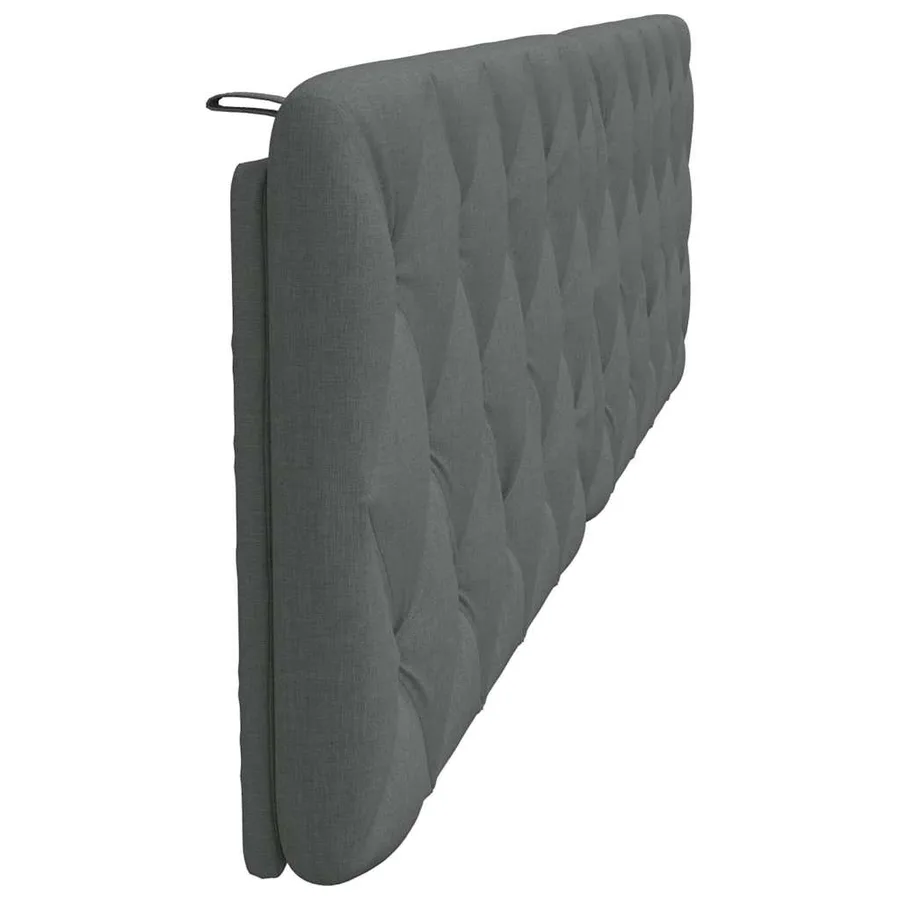 Coussin de tête de lit gris foncé 200 cm tissu - 5