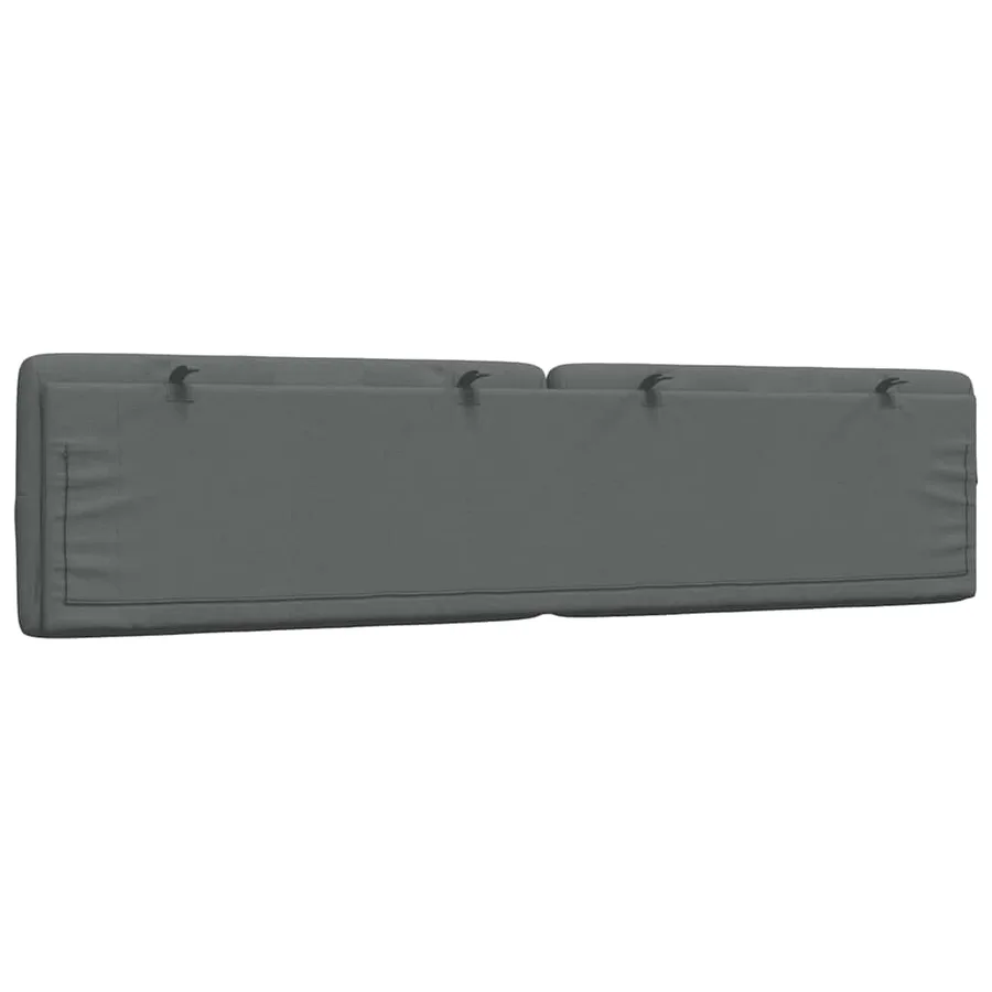 Coussin de tête de lit gris foncé 200 cm tissu - 6