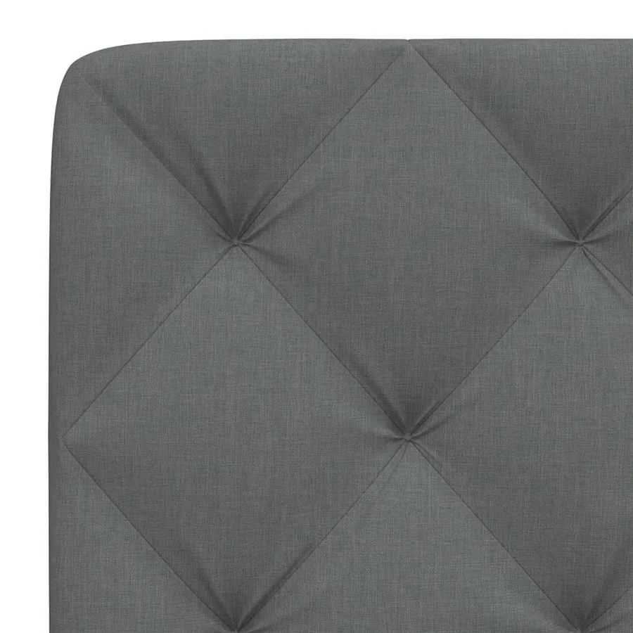 Coussin de tête de lit gris foncé 200 cm tissu - 7