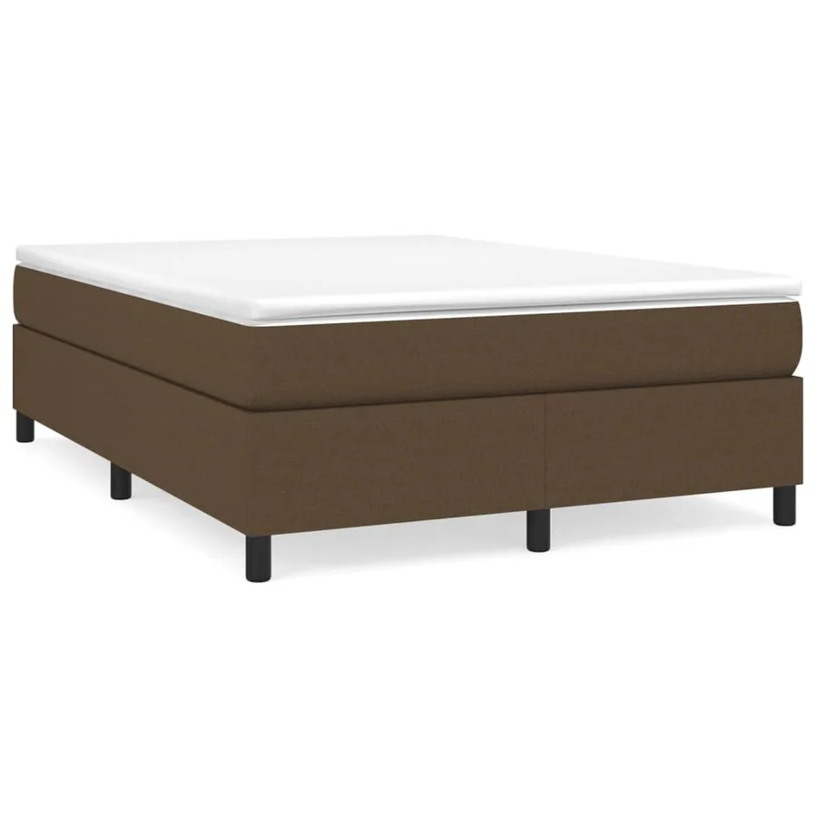Sommier à lattes de lit avec matelas Marron foncé 140x190 cm - 2
