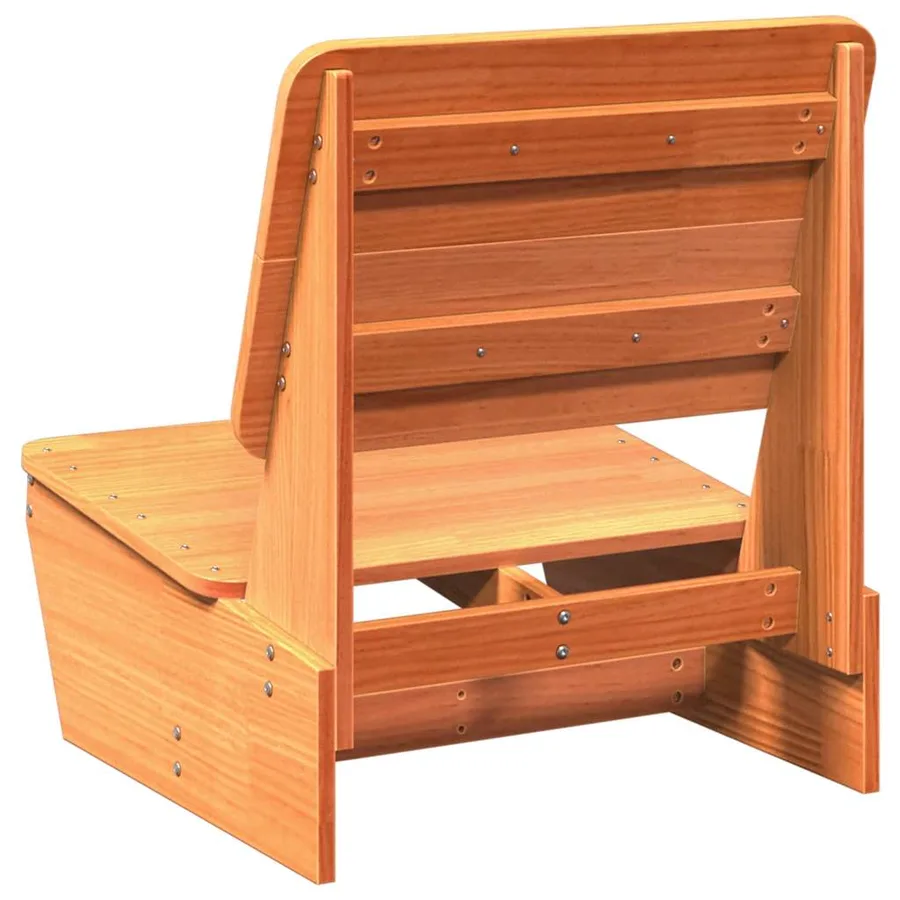 Chaises de jardin lot de 2 cire marron 60x64x70,5 cm - 6