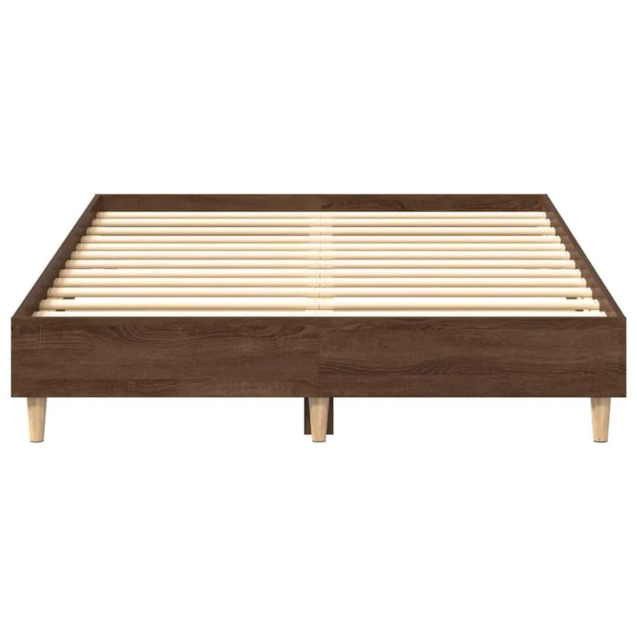 Cadre de lit sans matelas chêne marron 120x190 cm - 5