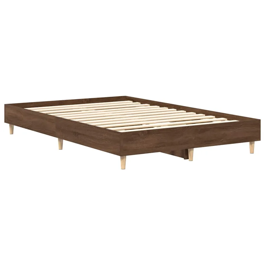 Cadre de lit sans matelas chêne marron 120x190 cm - 7