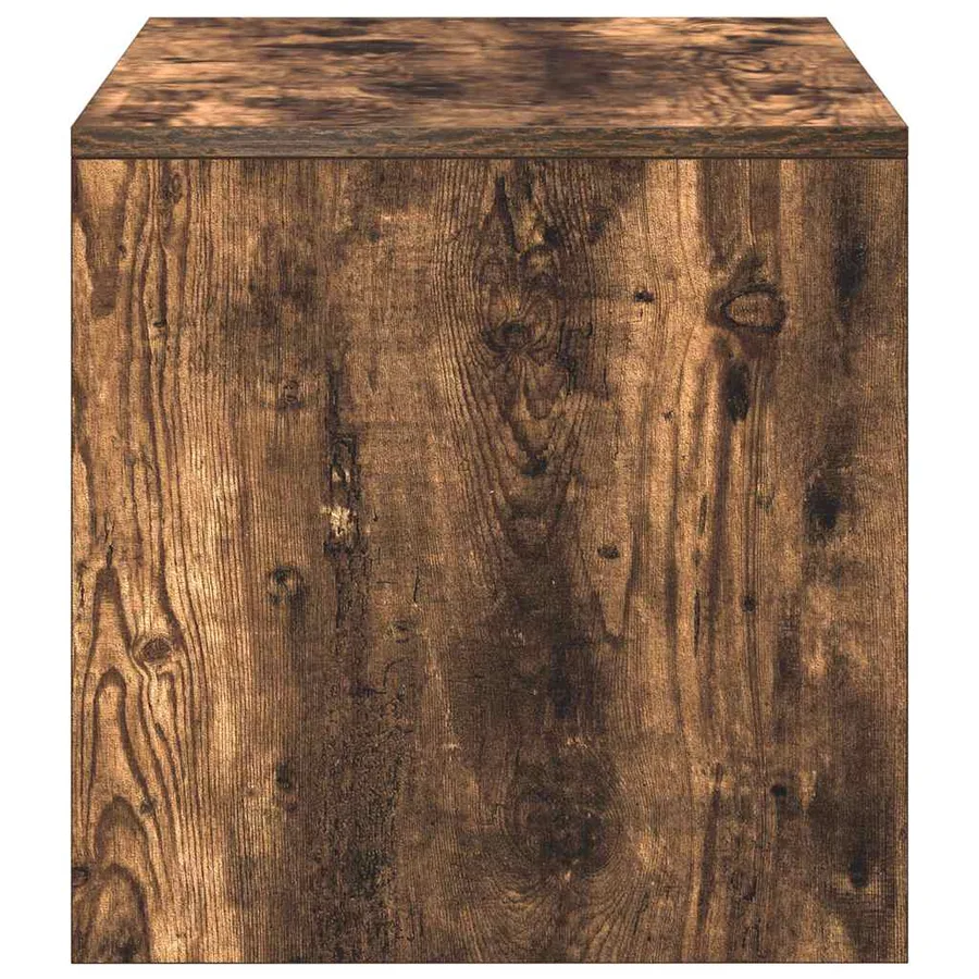 Meuble TV Chêne fumé 100x40x40 cm Bois d'ingénierie - 6