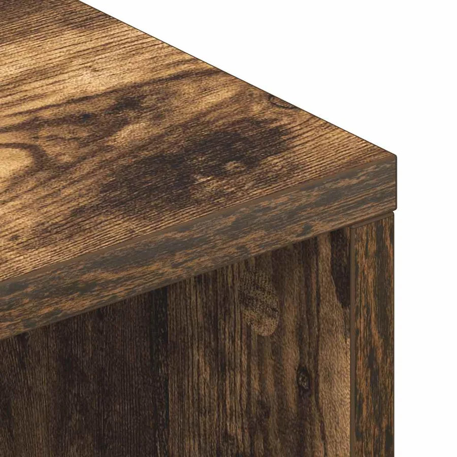 Meuble TV Chêne fumé 100x40x40 cm Bois d'ingénierie - 8