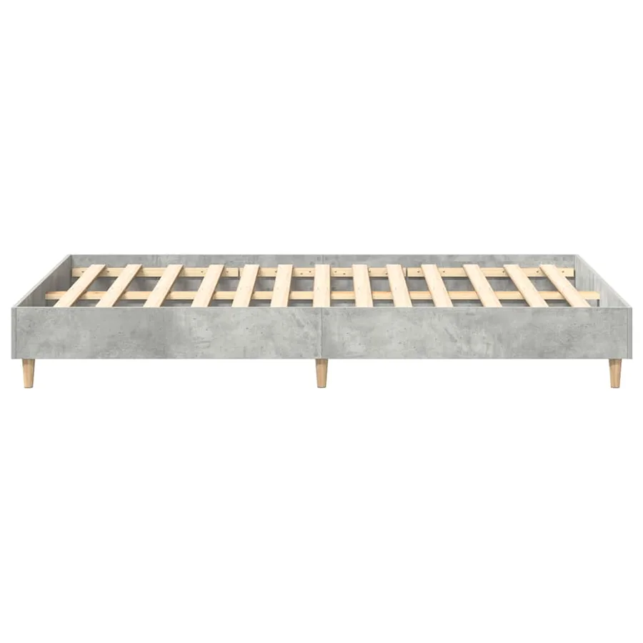Cadre de lit sans matelas gris béton 135x190 cm bois ingénierie - 6