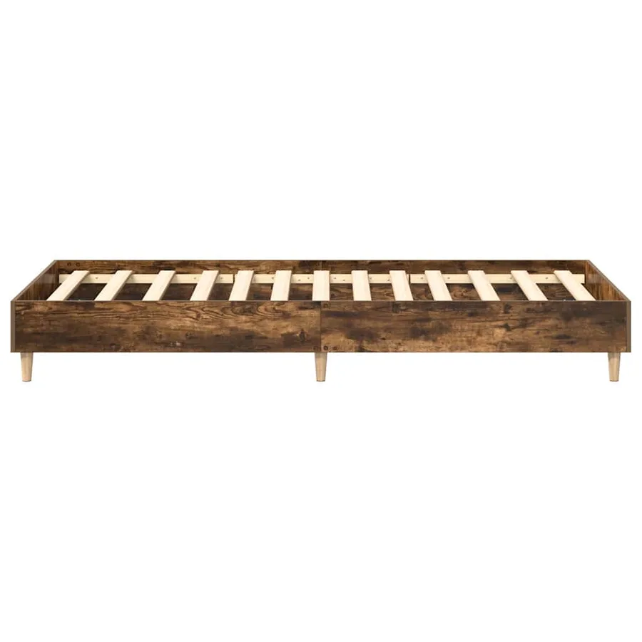 Cadre de lit sans matelas chêne fumé 90x190cm bois d'ingénierie - 6