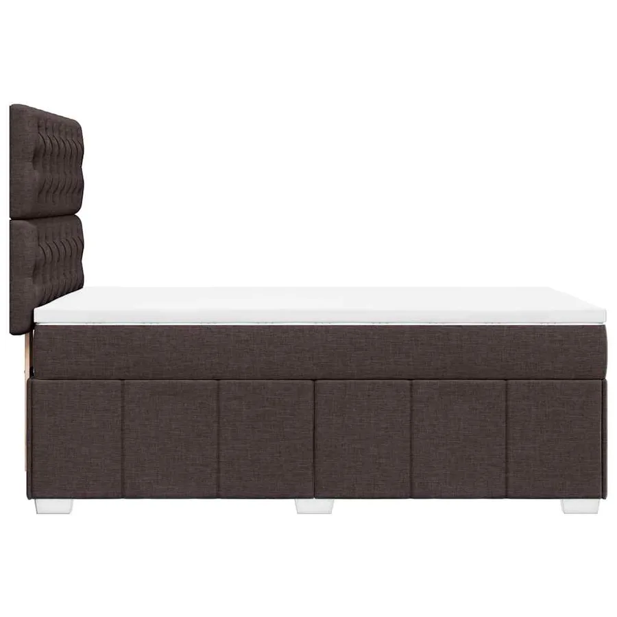 Sommier à lattes de lit avec matelas Marron foncé 90x200 cm - 5