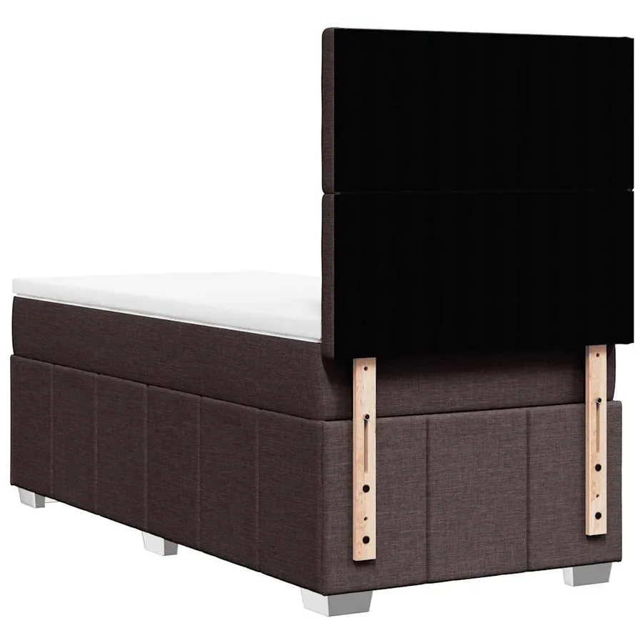 Sommier à lattes de lit avec matelas Marron foncé 90x200 cm - 6