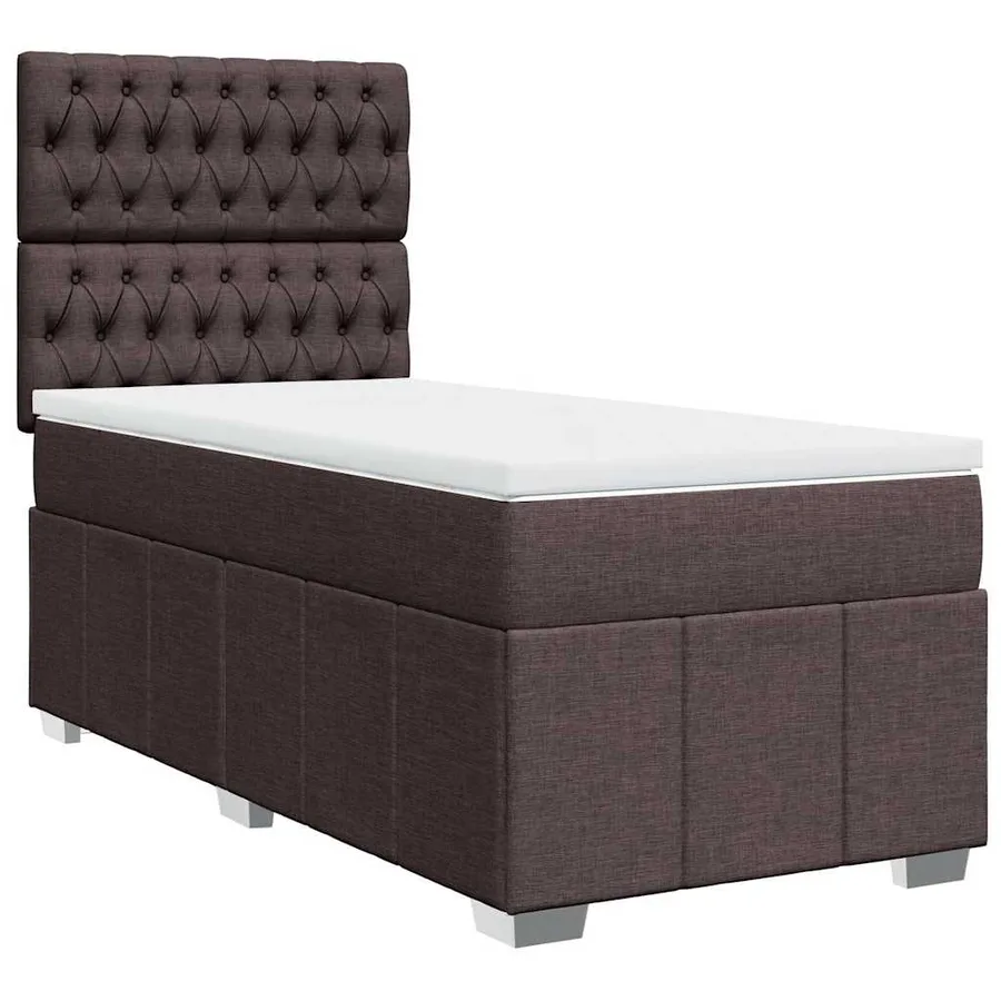 Sommier à lattes de lit avec matelas Marron foncé 90x200 cm - 3