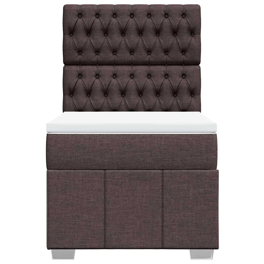 Sommier à lattes de lit avec matelas Marron foncé 90x200 cm - 6