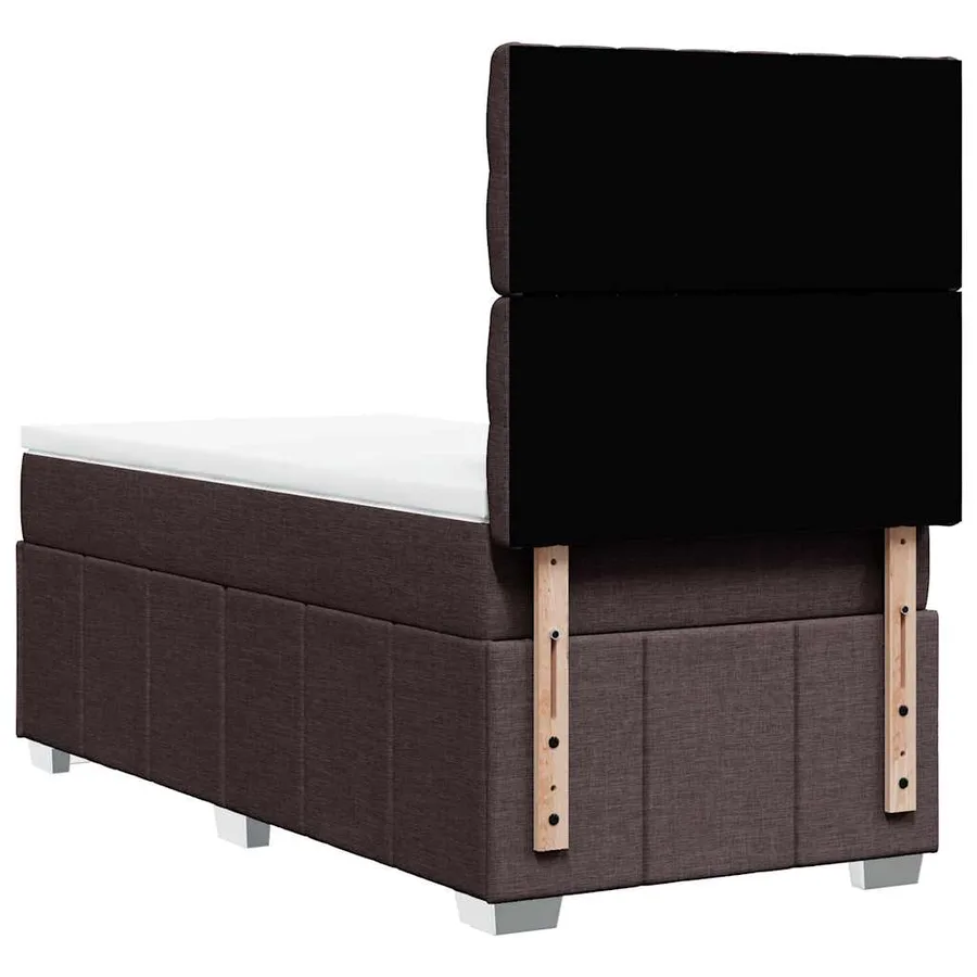 Sommier à lattes de lit avec matelas Marron foncé 90x200 cm - 8