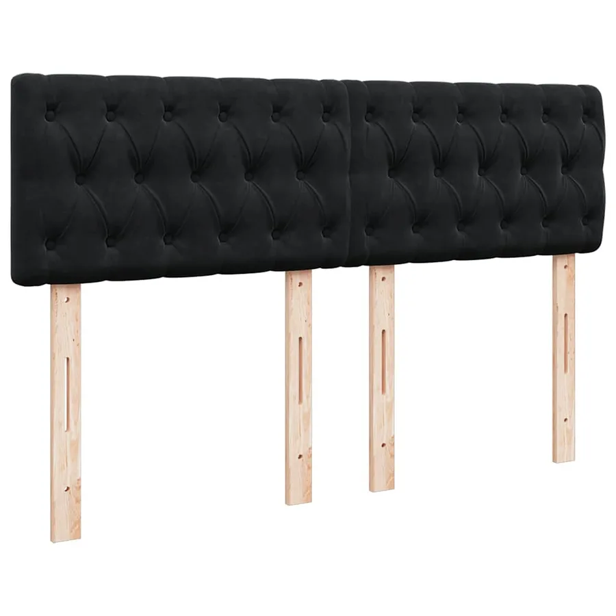 Cadre de lit ottoman avec matelas noir 140x200 cm velours - 9