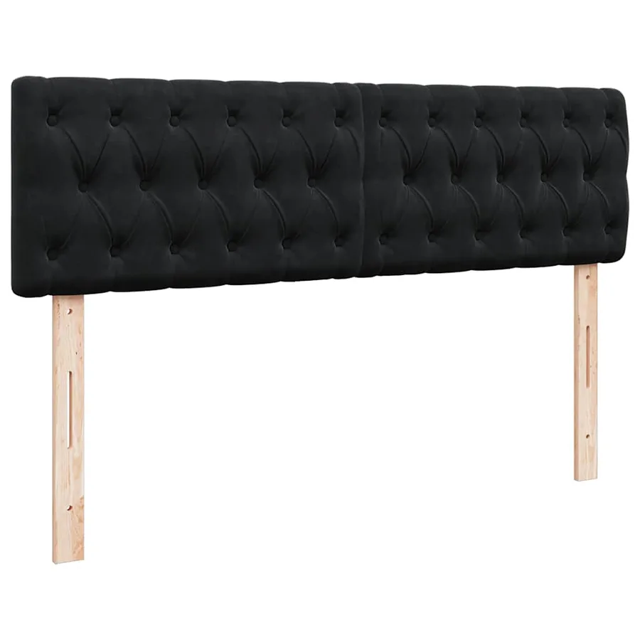 Cadre de lit ottoman avec matelas noir 140x200 cm velours - 8