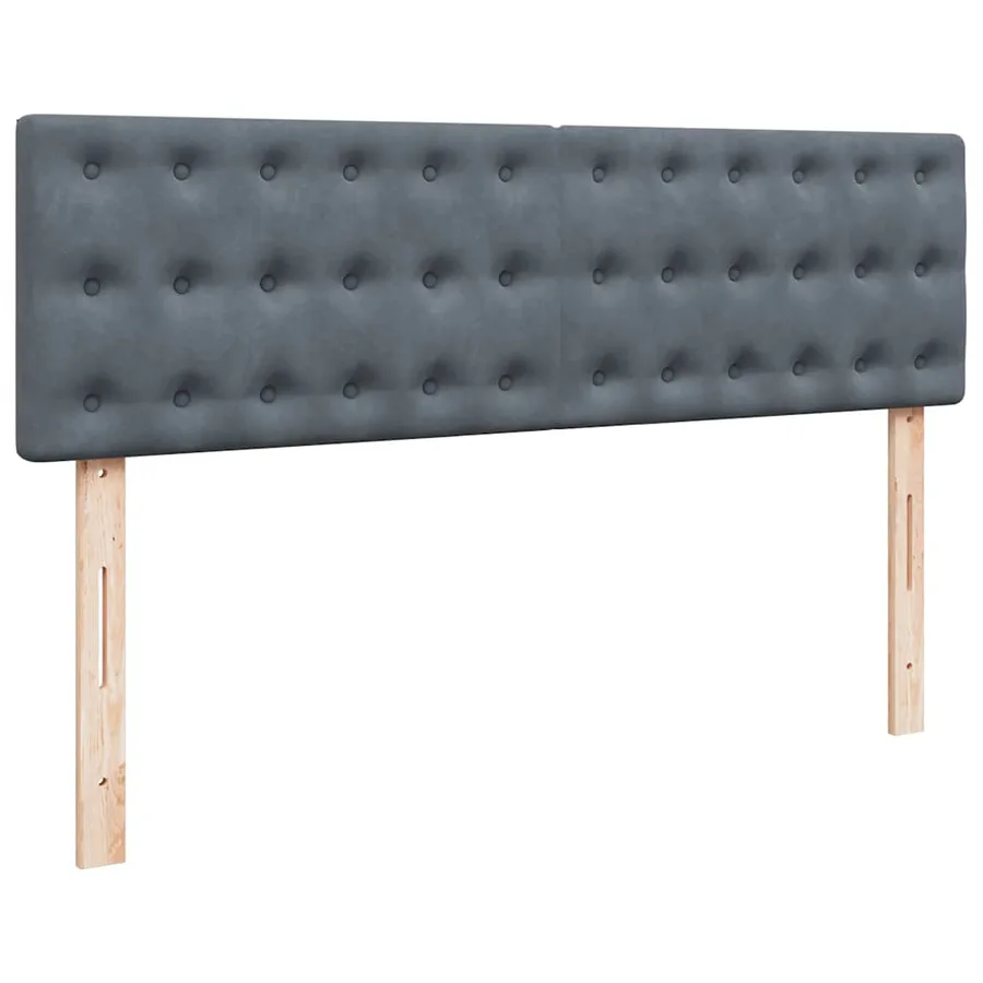 Cadre de lit ottoman avec matelas gris foncé 160x200 cm velours - 10