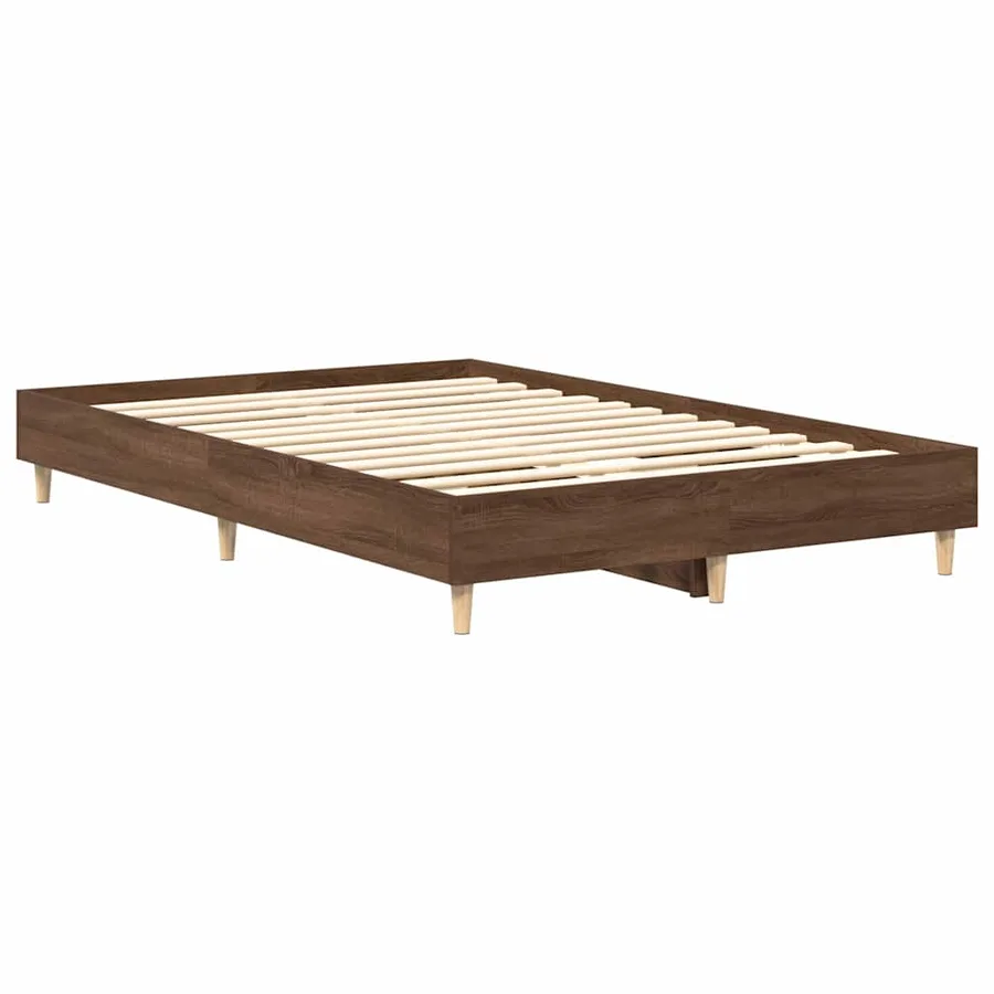 Cadre de lit sans matelas chêne marron 120x200 cm - 4