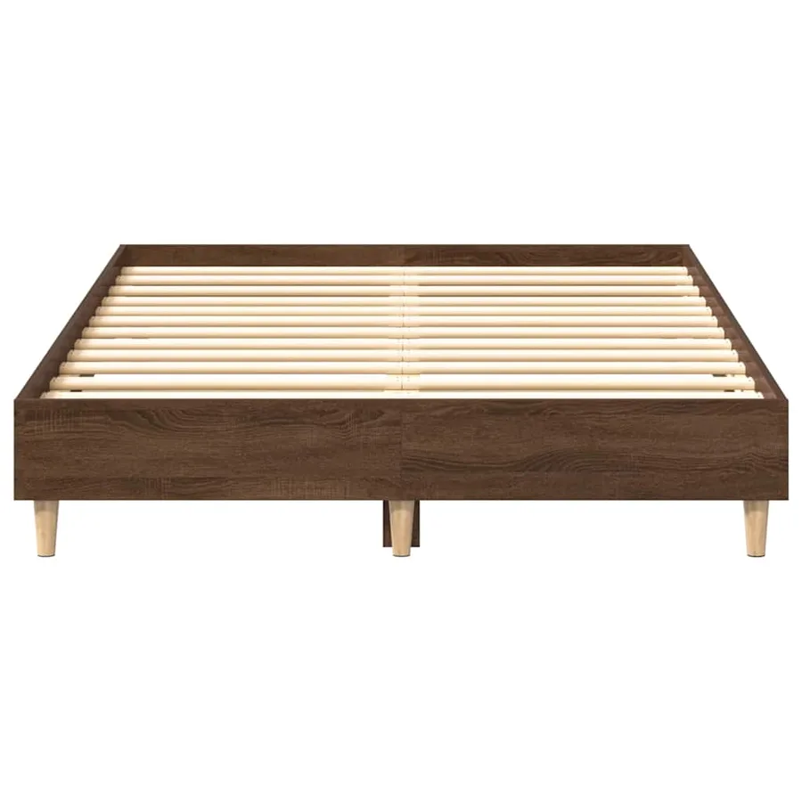Cadre de lit sans matelas chêne marron 120x200 cm - 5