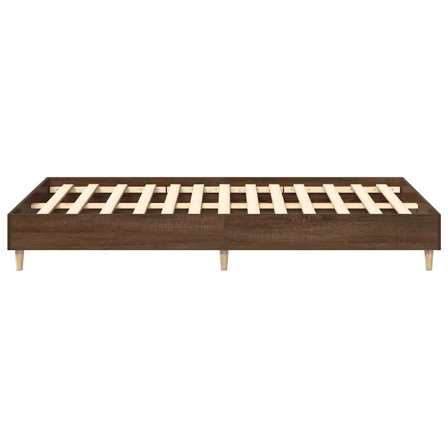 Cadre de lit sans matelas chêne marron 120x200 cm - 6