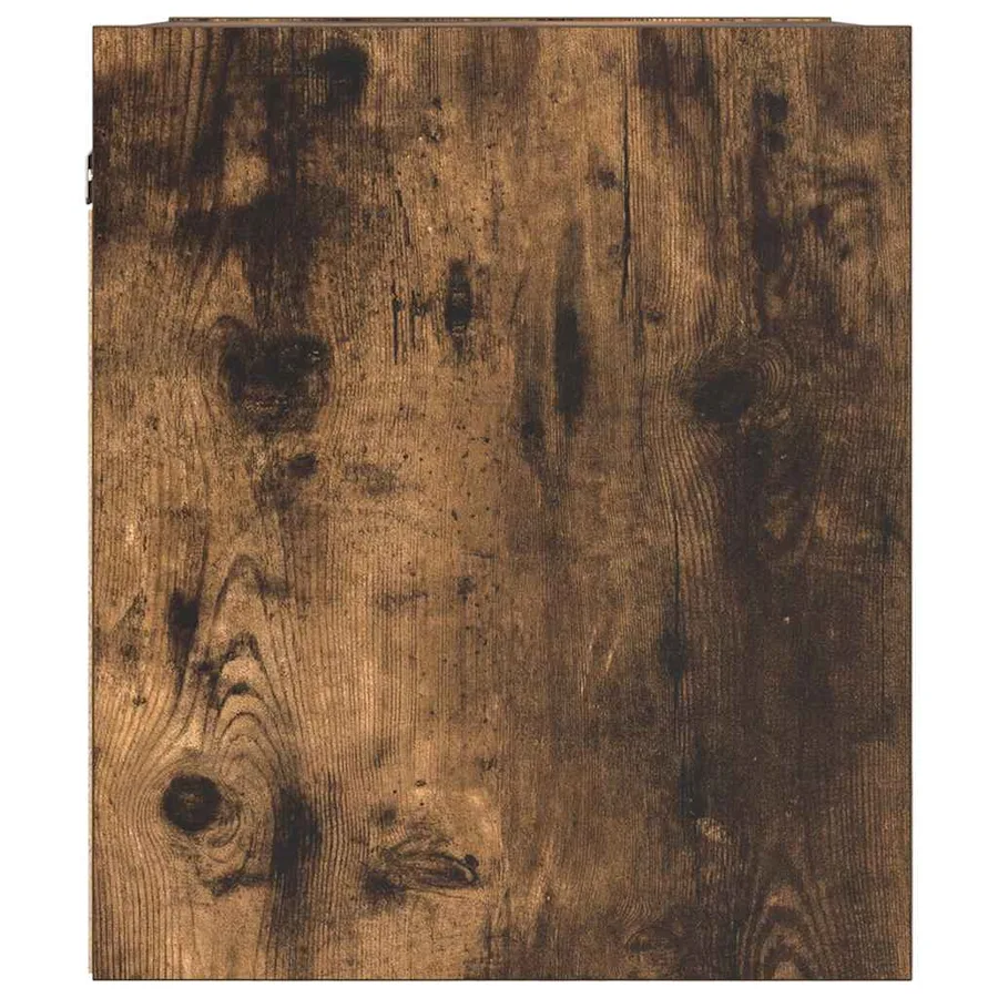 Table de chevet murale chêne fumé 38x34x40 cm - 7