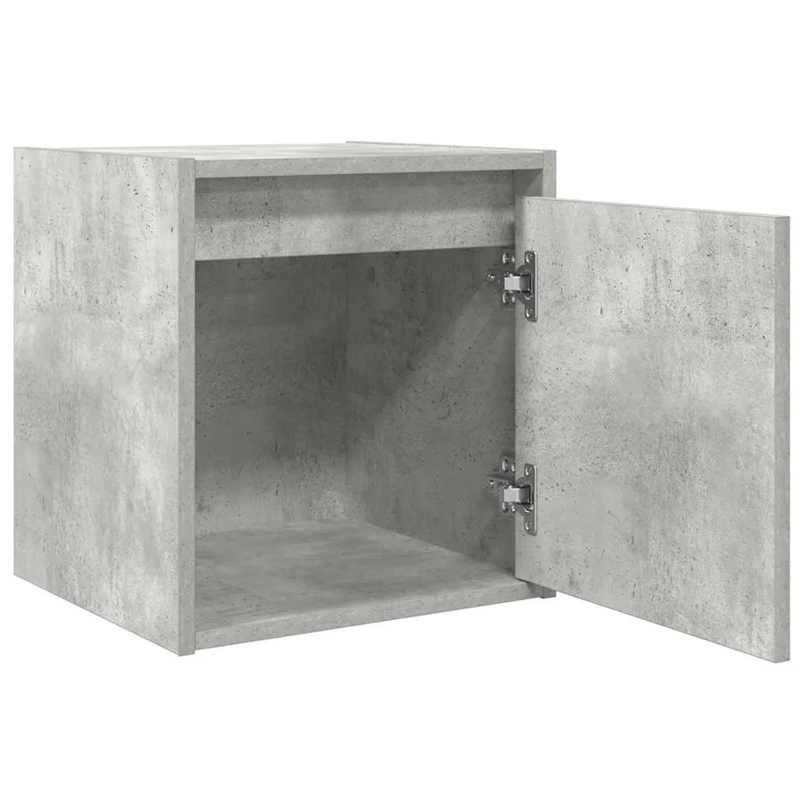 Table de chevet murale gris béton 38x34x40 cm - 5