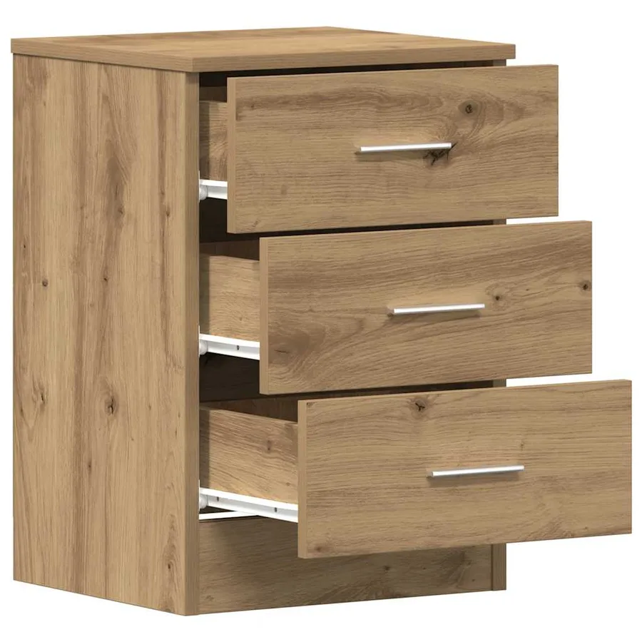 Tables de chevet 2 pcs chêne artisanal 38x35x55 cm - 5