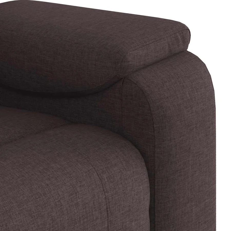 Fauteuil de massage inclinable Marron foncé Tissu - 9
