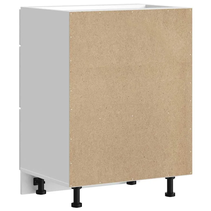 Meuble bas de cuisine « Kalmar » Bois d'ingénierie blanc brillant - 7